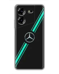 Чехол для TECNO POVA 5 (LG7n) с картинкой «Спортивные линии Mercedes»