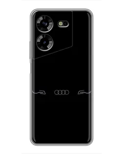 Чехол для TECNO POVA 5 (LG7n) с картинкой «Audi — световой подпись»