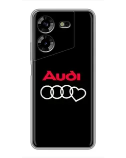 Чехол для TECNO POVA 5 (LG7n) с картинкой «Логотип Audi Heart»
