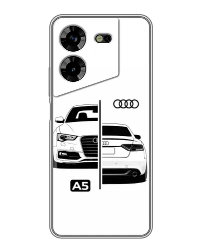 Чехол для TECNO POVA 5 (LG7n) с картинкой «Audi — контрастный дизайн» Чехол для TECNO POVA 5 (LG7n) с картинкой «Audi — контрастный дизайн»