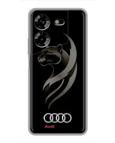 Чехол для TECNO POVA 5 (LG7n) с картинкой «Графика — пантера и Audi» Чехол для TECNO POVA 5 (LG7n) с картинкой «Графика — пантера и Audi»