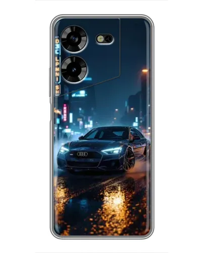 Чехол для TECNO POVA 5 (LG7n) с картинкой «Ночной город и Audi» Чехол для TECNO POVA 5 (LG7n) с картинкой «Ночной город и Audi»