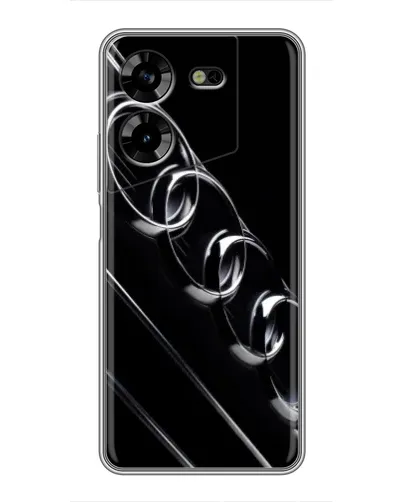 Чехол для TECNO POVA 5 (LG7n) с картинкой «Audi — абстрактные кольца» Чехол для TECNO POVA 5 (LG7n) с картинкой «Audi — абстрактные кольца»
