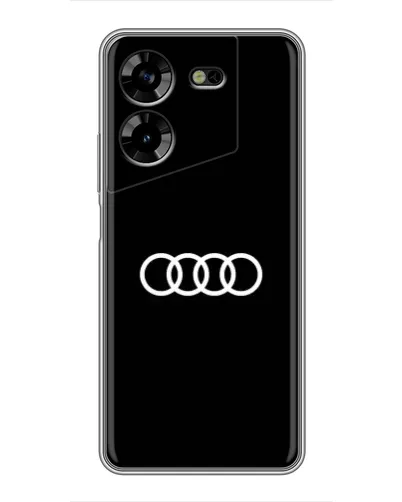Чехол для TECNO POVA 5 (LG7n) с картинкой «Audi White Logo» Чехол для TECNO POVA 5 (LG7n) с картинкой «Audi White Logo»
