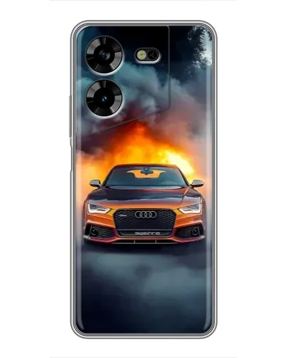 Чехол для TECNO POVA 5 (LG7n) с картинкой «Audi в огненном дыму» Чехол для TECNO POVA 5 (LG7n) с картинкой «Audi в огненном дыму»