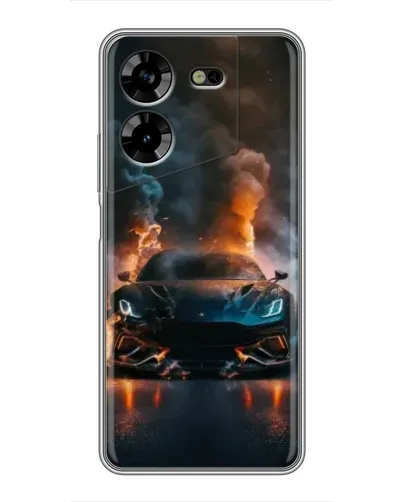 Чехол для TECNO POVA 5 (LG7n) с картинкой «Lamborghini дымная эстетика»