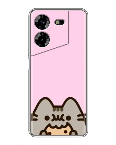 Чехол для TECNO POVA 5 (LG7n) с картинкой «Pusheen и печенье»