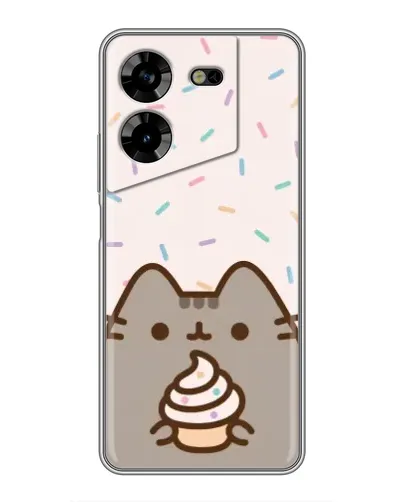 Чехол для TECNO POVA 5 (LG7n) с картинкой «Пушин с кексом»