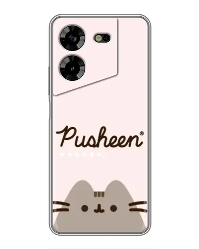 Чехол для TECNO POVA 5 (LG7n) с картинкой «Pusheen логотип»