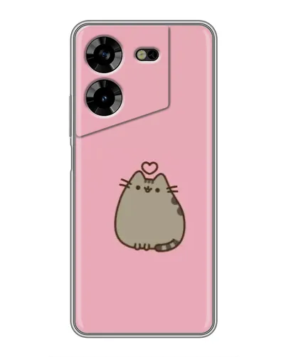 Чехол для TECNO POVA 5 (LG7n) с картинкой «Pusheen сердце»