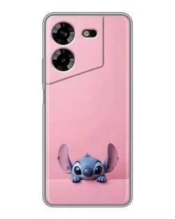 Чехол для TECNO POVA 5 (LG7n) с картинкой «Stitch выглядывает»