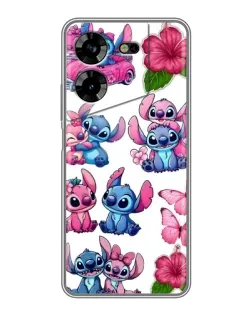 Чехол для TECNO POVA 5 (LG7n) с картинкой «Стикеры Stitch и Angel»