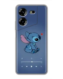 Чехол для TECNO POVA 5 (LG7n) с картинкой «Музыкальный Stitch»