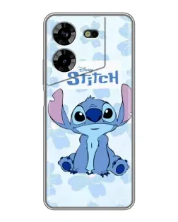 Чехол для TECNO POVA 5 (LG7n) с картинкой «Stitch среди цветов»