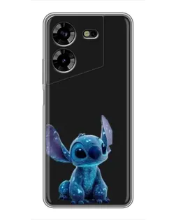 Чехол для TECNO POVA 5 (LG7n) с картинкой «Стич на черном»