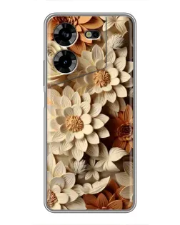Чехол для TECNO POVA 5 (LG7n) с картинкой «Бежевый флористический декор» Чехол для TECNO POVA 5 (LG7n) с картинкой «Бежевый флористический декор»
