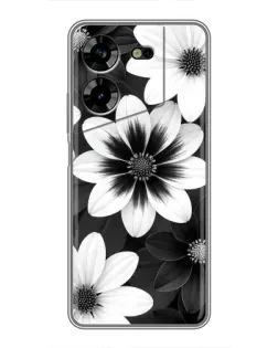 Чехол для TECNO POVA 5 (LG7n) с картинкой «Монохромные астры» Чехол для TECNO POVA 5 (LG7n) с картинкой «Монохромные астры»