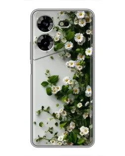 Чехол для TECNO POVA 5 (LG7n) с картинкой «Ветка мелких белых цветов» Чехол для TECNO POVA 5 (LG7n) с картинкой «Ветка мелких белых цветов»