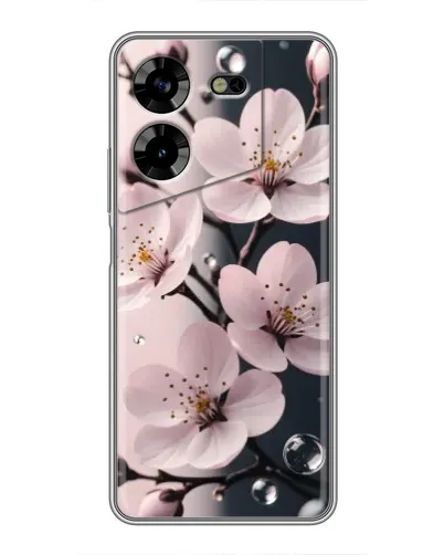 Чехол для TECNO POVA 5 (LG7n) с картинкой «Нежная сакура и капли» Чехол для TECNO POVA 5 (LG7n) с картинкой «Нежная сакура и капли»