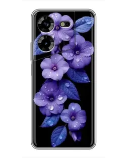 Чехол для TECNO POVA 5 (LG7n) с картинкой «Фиолетовые цветы с росою» Чехол для TECNO POVA 5 (LG7n) с картинкой «Фиолетовые цветы с росою»