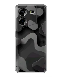 Чехол для TECNO POVA 5 (LG7n) с картинкой «Темный абстрактный камуфляж»