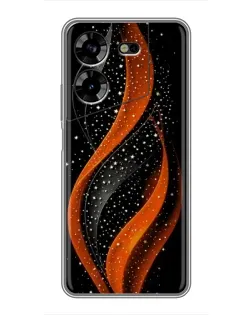 Чехол для TECNO POVA 5 (LG7n) с картинкой «Огненная звездная волна»