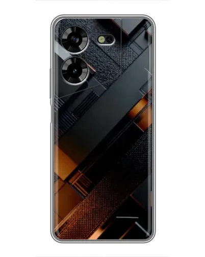 Чехол для TECNO POVA 5 (LG7n) с картинкой «Черные геометрические блоки» Чехол для TECNO POVA 5 (LG7n) с картинкой «Черные геометрические блоки»
