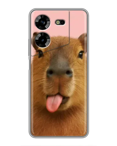 Чехол для TECNO POVA 5 (LG7n) с картинкой «Капибара с языком» Чехол для TECNO POVA 5 (LG7n) с картинкой «Капибара с языком»