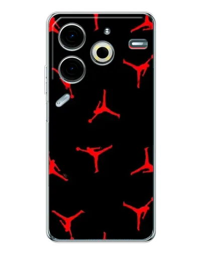 Чехол для TECNO Pova 6 Neo 5G с картинкой «Jordan Red Pattern»