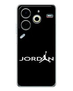Чохол для TECNO Pova 6 Neo 5G з картинкою «Jordan White Logo» Чохол для TECNO Pova 6 Neo 5G з картинкою «Jordan White Logo»