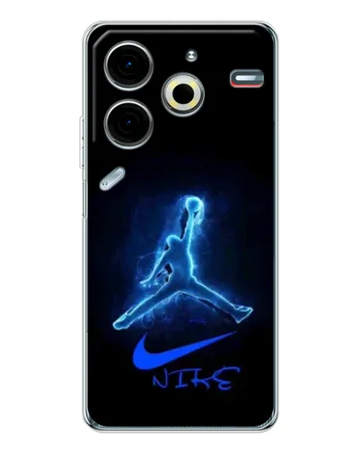 Чехол для TECNO Pova 6 Neo 5G с картинкой «Jordan Neon Blue»