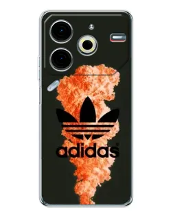 Чехол для TECNO Pova 6 Neo 5G с картинкой «Оранжевый дым Adidas» Чехол для TECNO Pova 6 Neo 5G с картинкой «Оранжевый дым Adidas»