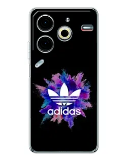 Чехол для TECNO Pova 6 Neo 5G с картинкой «Взрыв красок Adidas»