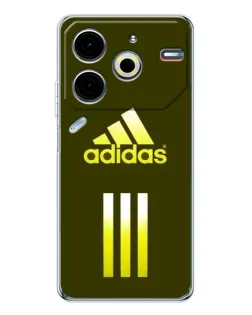 Чехол для TECNO Pova 6 Neo 5G с картинкой «Оливковый градиент Adidas»