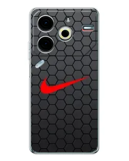 Чохол для TECNO Pova 6 Neo 5G з картинкою «Nike — карбонова сітка» Чохол для TECNO Pova 6 Neo 5G з картинкою «Nike — карбонова сітка»