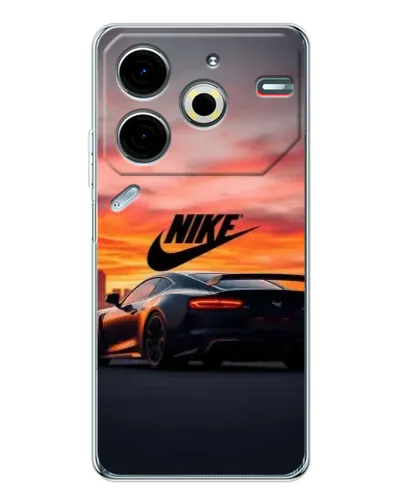 Чехол для TECNO Pova 6 Neo 5G с картинкой «Nike и суперкар»