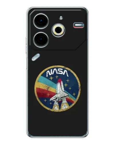 Чехол для TECNO Pova 6 Neo 5G с картинкой «NASA — эмблема миссии»