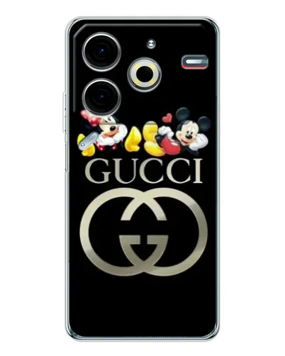 Чехол для TECNO Pova 6 Neo 5G с картинкой «Gucci — герои Disney»