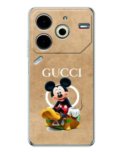 Чехол для TECNO Pova 6 Neo 5G с картинкой «Микки Маус Gucci — крафт»