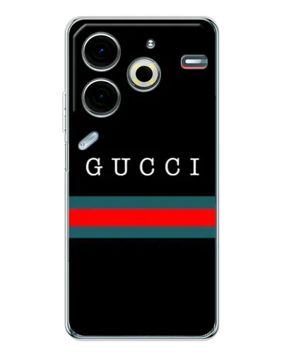 Чехол для TECNO Pova 6 Neo 5G с картинкой «Gucci — красный пояс»