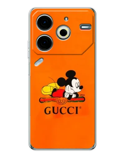 Чехол для TECNO Pova 6 Neo 5G с картинкой «Микки Маус Gucci — оранж» Чехол для TECNO Pova 6 Neo 5G с картинкой «Микки Маус Gucci — оранж»