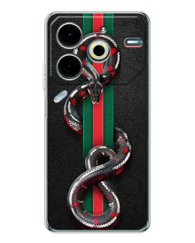 Чехол для TECNO Pova 6 Neo 5G с картинкой «Gucci — змея на полосе» Чехол для TECNO Pova 6 Neo 5G с картинкой «Gucci — змея на полосе»
