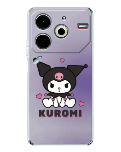 Чехол для TECNO Pova 6 Neo 5G с картинкой «Kuromi — фиолетовый арт»
