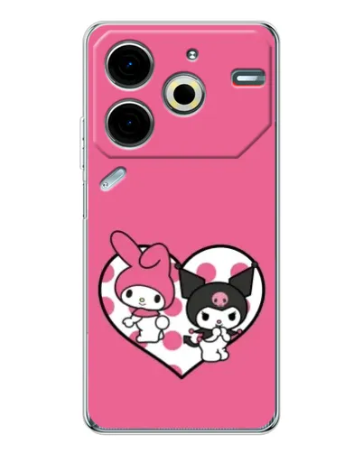 Чехол для TECNO Pova 6 Neo 5G с картинкой «Kuromi и My Melody»