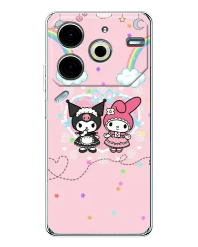 Чехол для TECNO Pova 6 Neo 5G с картинкой «My Melody и Kuromi»
