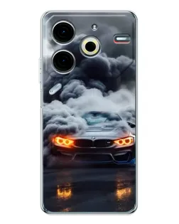 Чехол для TECNO Pova 6 Neo 5G с картинкой «BMW в дыму» Чехол для TECNO Pova 6 Neo 5G с картинкой «BMW в дыму»