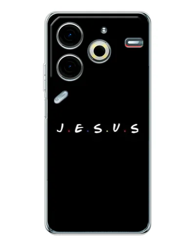 Чехол для TECNO Pova 6 Neo 5G с картинкой «Точки веры J.E.S.U.S.»