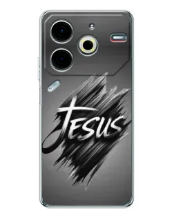 Чехол для TECNO Pova 6 Neo 5G с картинкой «Надпись Jesus Graffiti»
