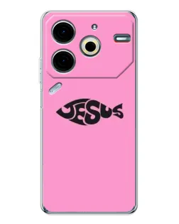 Чехол для TECNO Pova 6 Neo 5G с картинкой «Розовый символ  Jesus»