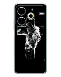 Чехол для TECNO Pova 6 Neo 5G с картинкой «Сияющий крест Jesus»